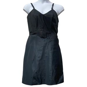 Vintage 60s Deena Brand Black Full Slip Chemise - size L/XL